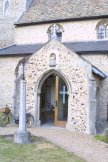 The south porch, with the new doors, and the lamp standard outside. That's not my bike btw.