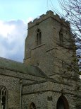 A curious tower, in several ways. Note that window at roof ridge level - surely not a sanctus bell window?