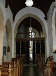 Looking east in the south aisle. The chapel beyond s now a vestry.