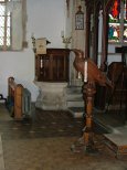 Pulpit and lectern in the east end of the nave.