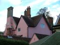 Chimneys rise above the modern range.