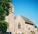 Clearly from this angle, the original church with the new one beyond.