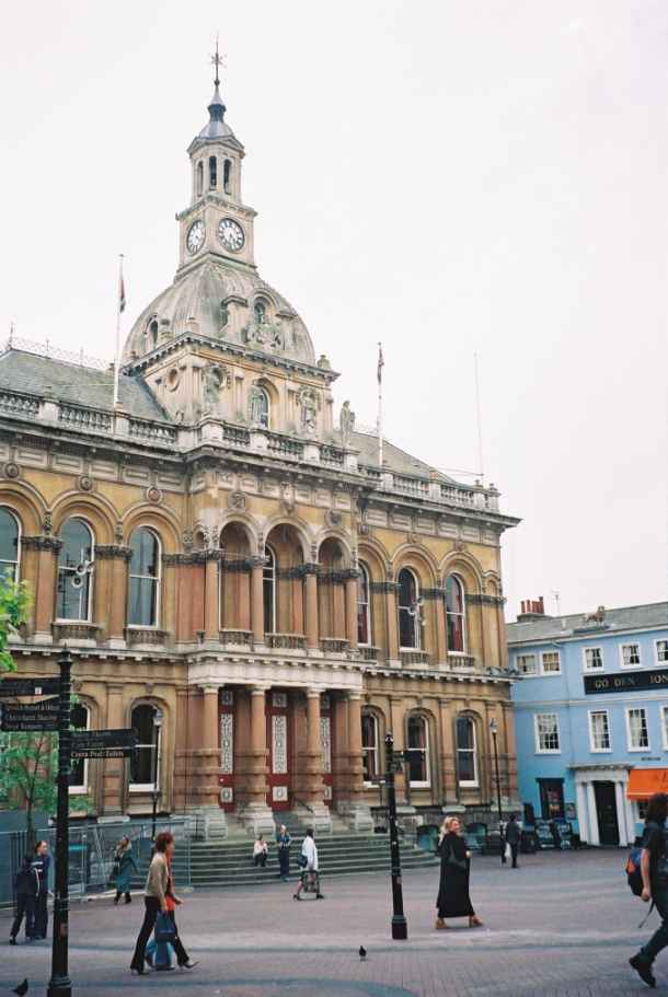 Ipswich Town Hall, on the site of St Mildred.