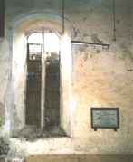 Window in the south wall, and memorial to Henry Turner of Mickfield Hall, 1928.