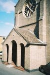 The narthex porch.