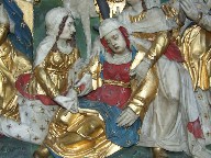 Flemish altar piece: foot of the cross