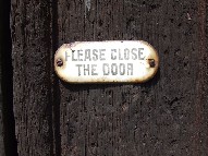 please close the door
