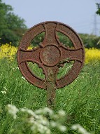 cast iron grave marker