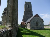 the new church in the ruins of the old