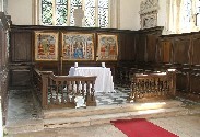 three-sided Laudian altar rails