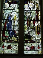 Christ crowning Queen Victoria while Faith, Hope, Charity and Compassion look on