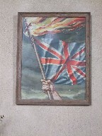 cross on fire and the union flag