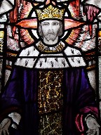 Christ in the seven works of mercy window