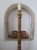 candle and piscina
