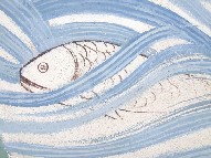 fish in the swirling water