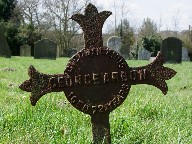 cast iron grave marker