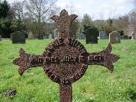 cast iron grave marker