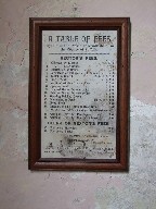 a table of fees