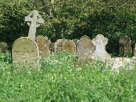 a corner of a Suffolk churchyard