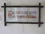 the fear of the lord is the beginning of wisdom