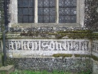 Pray for the souls of Thomas Mores and Margaret his Wife who had this aisle built in 1499. 