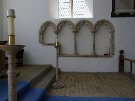 piscina and sedilia