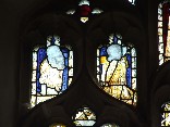 upper lights: fragments of 15th century figures