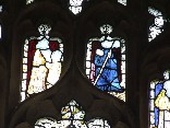 upper lights: fragments of 15th century figures