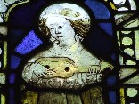 angel musician (English, medieval) - detail